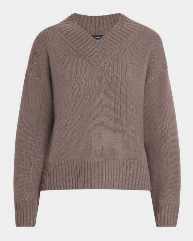 Andrea V-Neck Cashmere Sweat